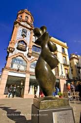 Statue Plaza de Jesus de la Pasion Santa Cruz District City of Sevilla Spain