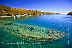 Sweepstakes shipwreck in Big Tub Harbour Fathom Five National Marine Park Lake Huron Ontario Canada