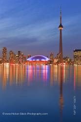 City Skyline Toronto Dusk Centre Island Toronto Islands Lake Ontario Ontario Canada