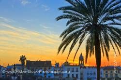 Triana District at sunset in the City of Sevilla Province of Sevilla Andalusia Spain Europe