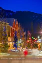 Village Stroll Dusk Winter Whistler Village British Columbia Canada