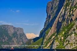 Tour boat Western Brook Pond Gros Morne National Park Newfoundland Canada