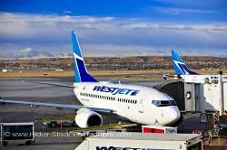 WestJet Boeing 737-600 Aircraft Apron Calgary Airport City Of Calgary Alberta Canada 