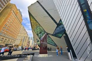 Stock photo of the Michael A. Lee-Chin Crystal, designed by renowned architect Daniel Libeskind, at the entrance to the Royal Ontario Museum in the city of Toronto, Ontario, Canada.