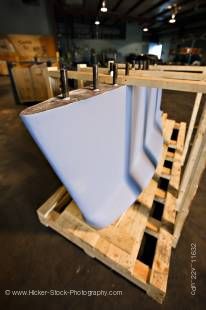 Stock photo of lead keel sits on a wood pallet, Mississauga, Ontario, Canada.