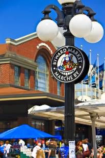 Stock photo of a colorful sign for the Byward Market in the city of Ottawa in Ontario, Canada.