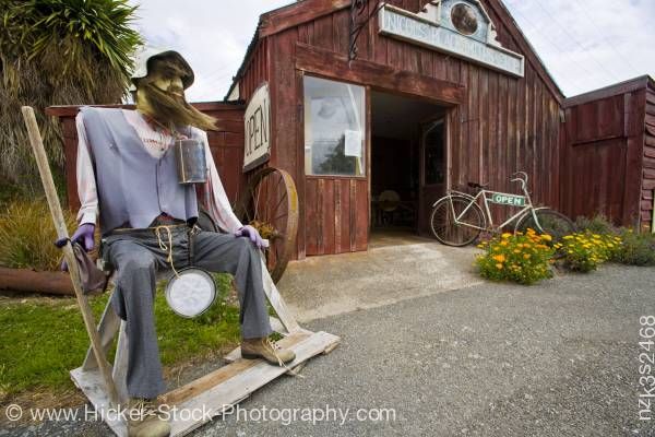 Stock photo of Funny Nicols' Blacksmith Shop bearded man in Duntroon Waitaki Valley North Otago New Zealand