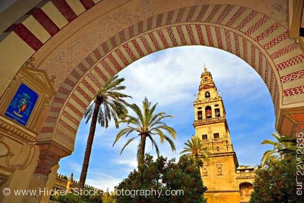 Stock photo of Bell tower cathedral City of Cordoba UNESCO World Heritage Site Province of Cordoba Andalusia Spain