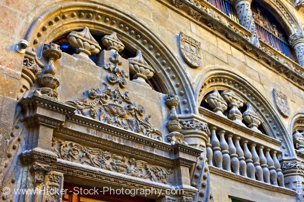 Stock photo of Entrance details to Capilla Real y Museo in City of Granada Province of Granada Andalusia Spain