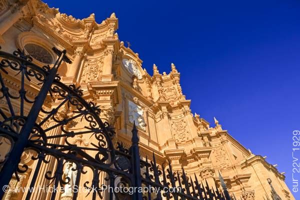 Stock photo of Facade of Cathedral of Guadix in town of Guadix Province of Granada Andalusia Spain