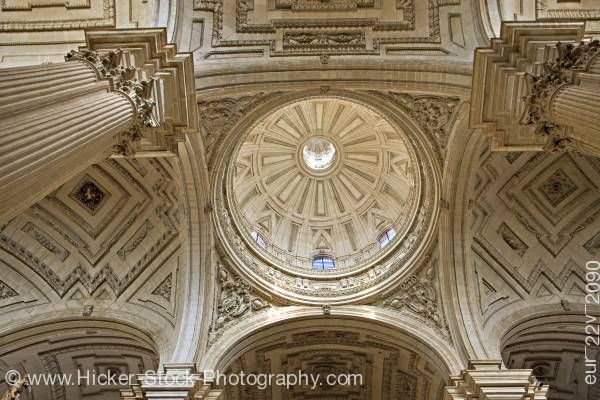 Stock photo of Dome interior of the Cathedral of Jaen Sagrario District City of Jaen Province of Jaen Andalusia