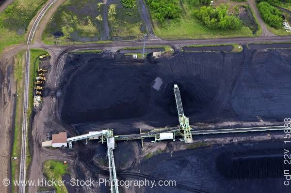 Stock photo of Aerial picture Coal Pit Lake Superior City of Thunder Bay Ontario Canada