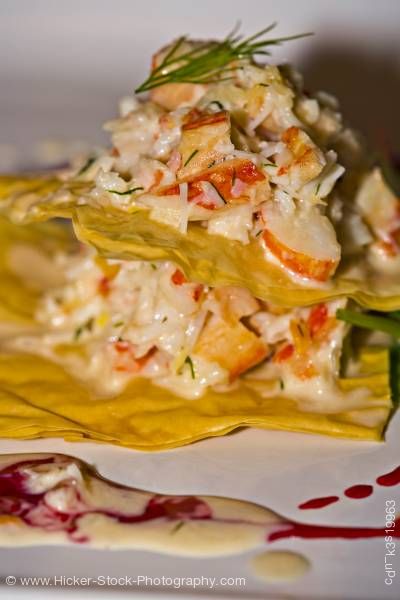 Stock photo of Gourmet food crab dish