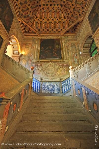 Stock photo of Decorated stairway Hospital Universitario Virgen de las Nieves Hospital San Juan de Dios Granada