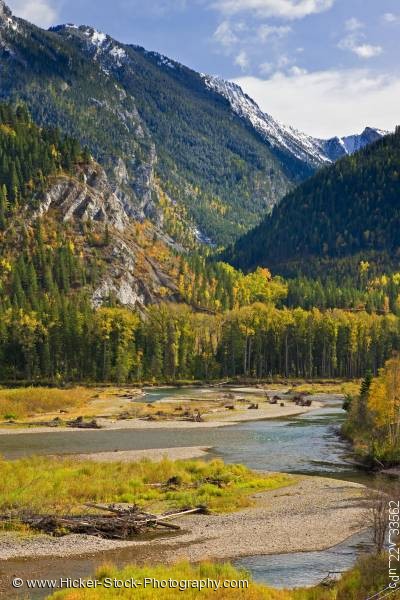 Stock photo of Elk River Mount Broadwood Heritage Conservation Area British Columbia Canada