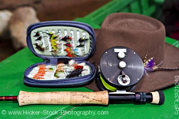 Stock photo of Fly fishing gear Labrador Newfoundland