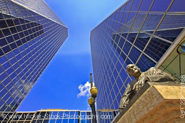 Stock photo of Statue Frederick W. Hill Mall City of Regina Saskatchewan Canada