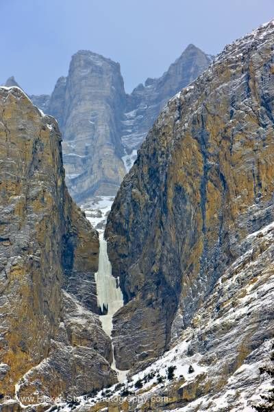 Stock photo of Frozen Waterfall Icefield Parkway Banff National Canadian Rocky Moutains Alberta Canada