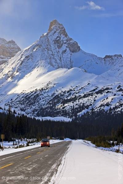 Stock photo of Icefield Parkway Hilda Peak Parker Ridge Trail Banff National Park Alberta Canada