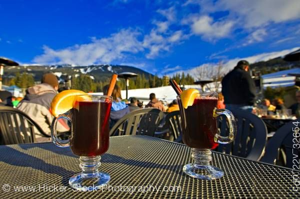 Stock photo of Hot Gluehwein Longhorn Saloon and Grill Whistler Mountain Whistler British Columbia Canada