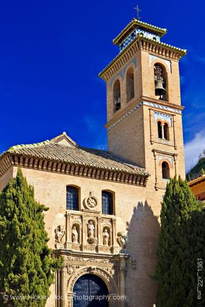 Stock photo of Iglesia de Santa Ana and San Gil Albayzin district City of Granada Province of Granada Andalusia