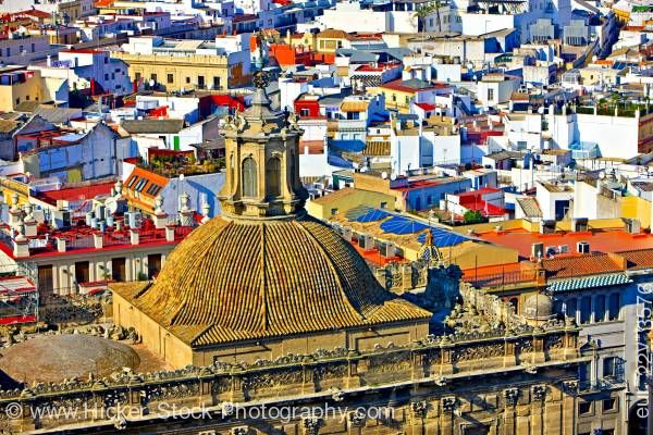 Stock photo of Dome Iglesia del Sagrario the Seville Cathedral city of Sevilla Province of Sevilla Andalusia Spain