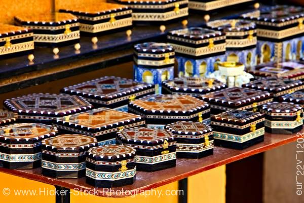 Stock photo of Gift store at The Alhambra Province of Granada Andalusia Spain Europe