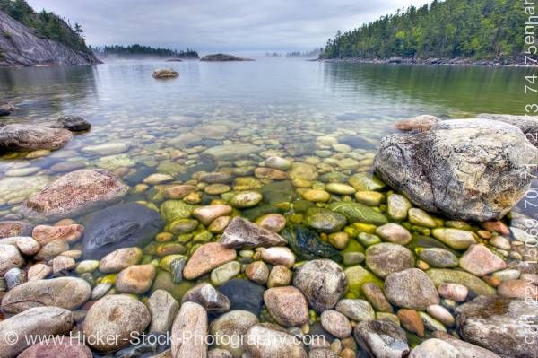 Stock photo of Rocky Shoreline Sinclair Cove Lake Superior Lake Superior Provincial Park Ontario Canada