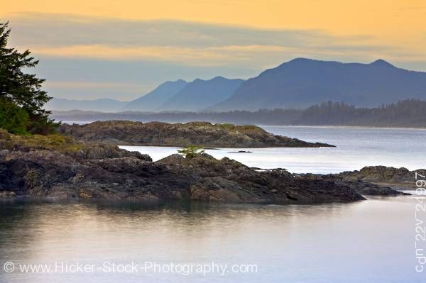Stock photo of South Beach After Sunset Pacific Rim National Park Vancouver Island British Columbia Canada