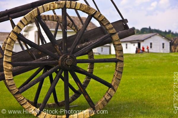 Stock photo of Spoke wheels Fort Walsh National Historic Site Cypress Hills Interprovincial Park Saskatchewan