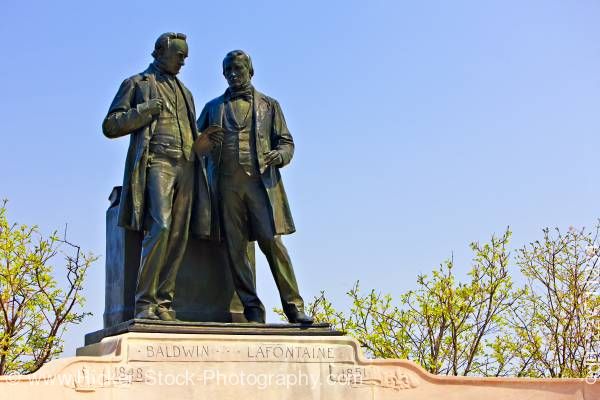 Stock photo of Statues of Robert Baldwin and Sir Louis-Hippolyte Lafontaine Ottawa