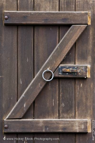 Stock photo of Wooden gate letter Z Hessenpark Germany