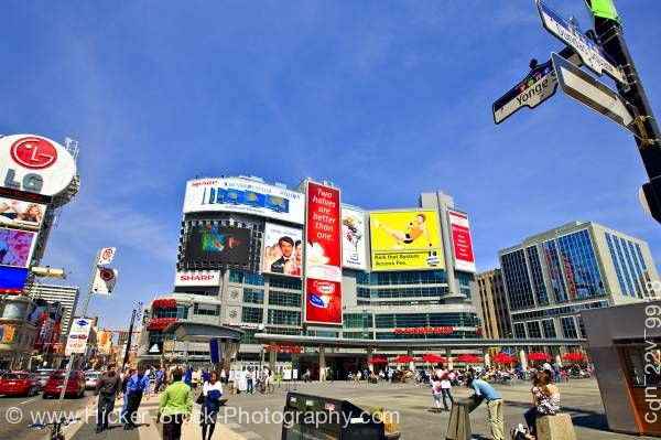 Stock photo of Yonge Dundas Square Downtown Toronto City Ontario Canada